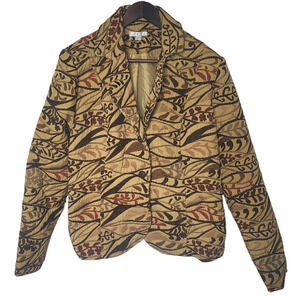 Erin London Tapestry Blazer Jacket Womens XL Grandmacore Artsy Mature